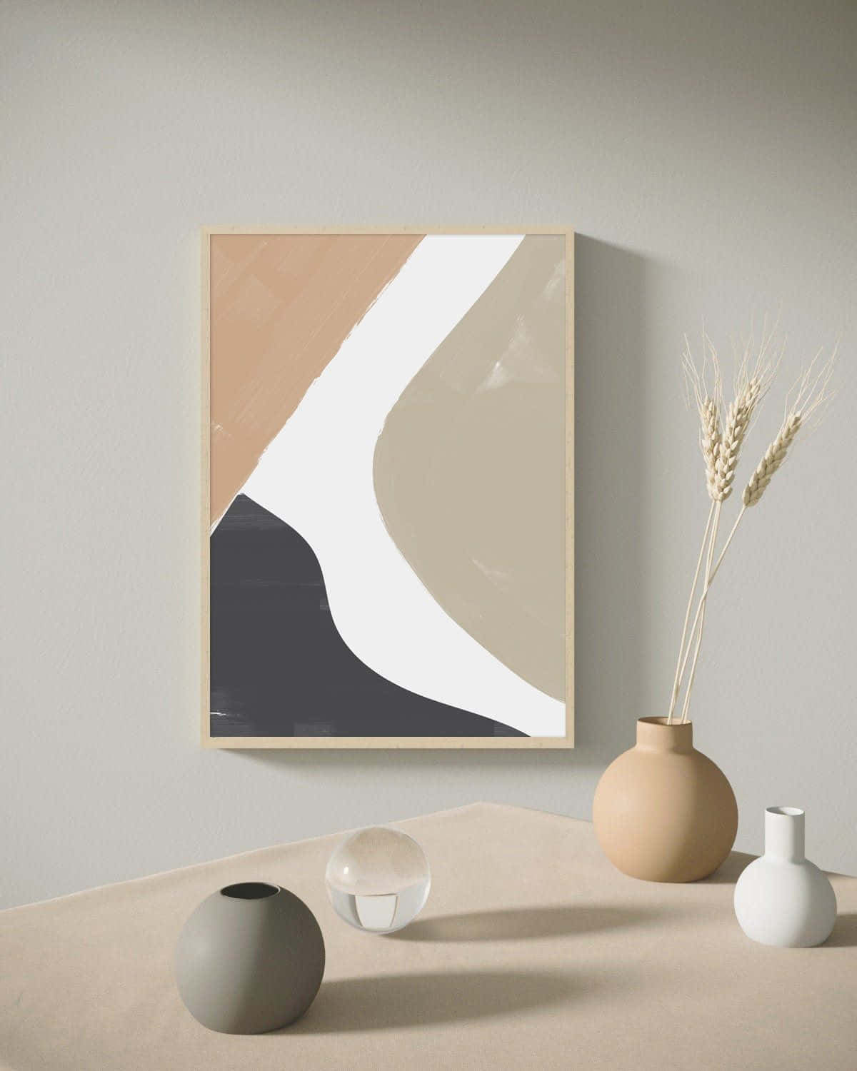 Caption: Unleashing Imagination: Modern Minimalist Art Wallpaper