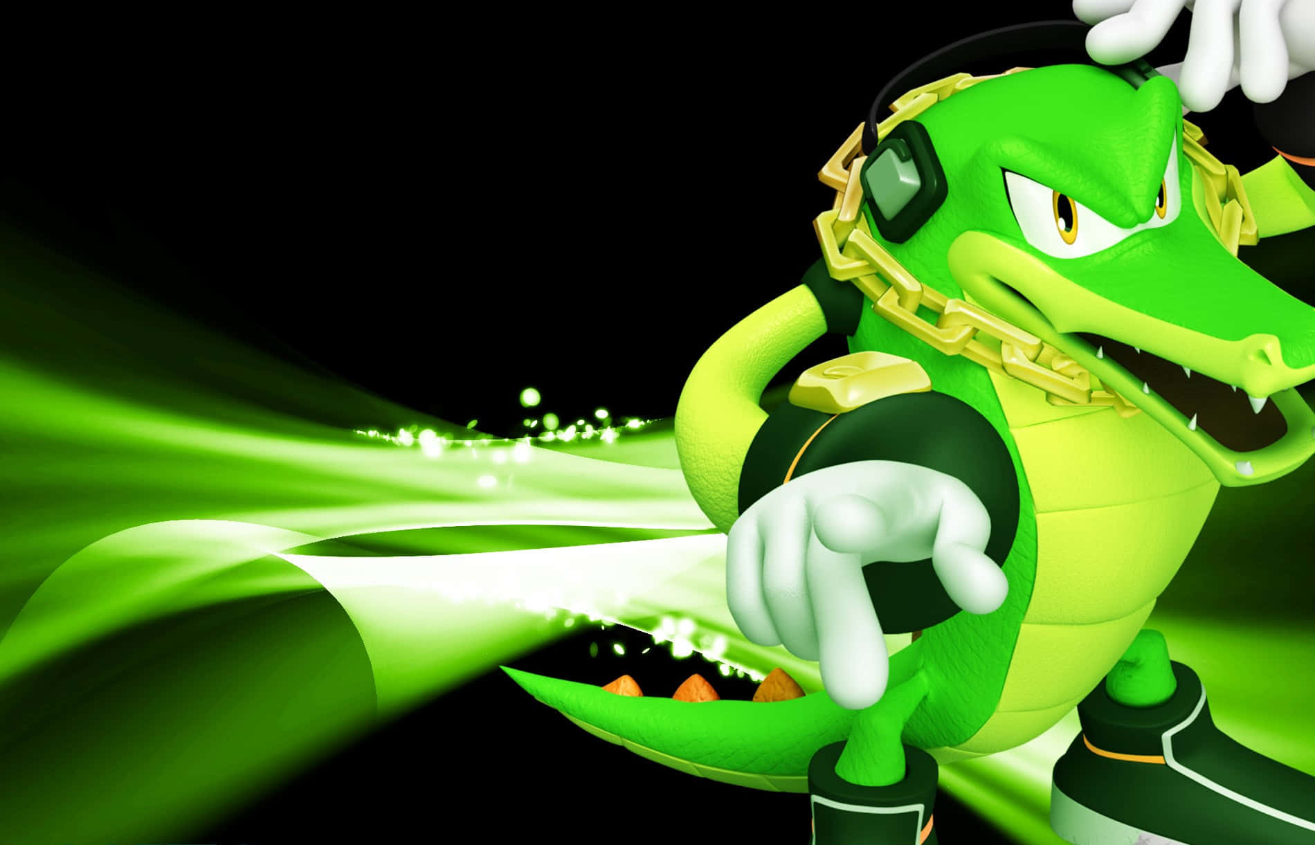 Caption: Vector The Crocodile - Cool And Confident Wallpaper