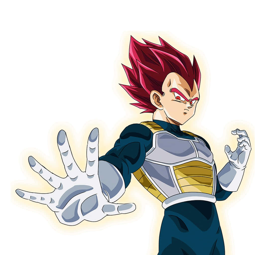 Caption: Vegeta Super Saiyan God Transformation Wallpaper