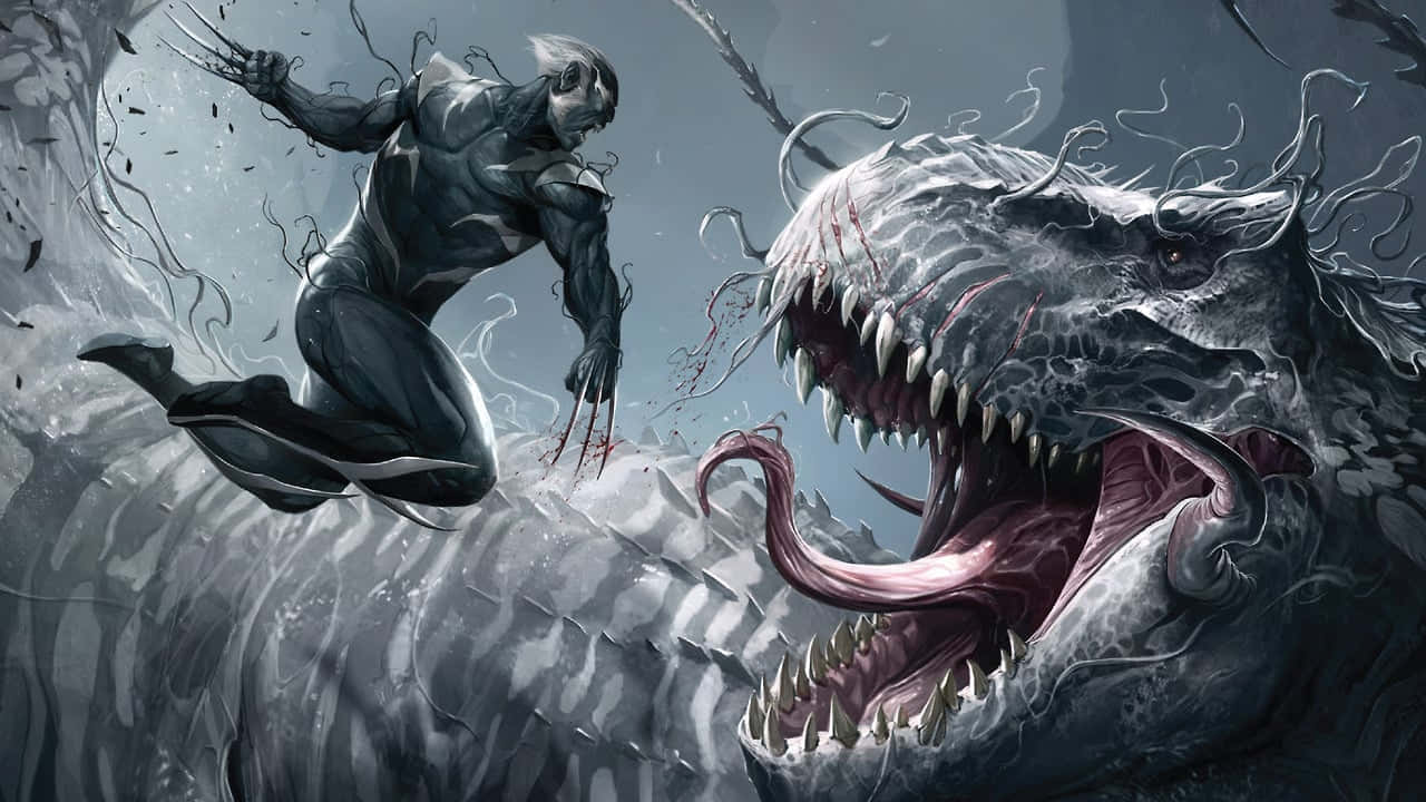 Caption: Venomverse Unleashed - Battle Of Epic Proportions Wallpaper