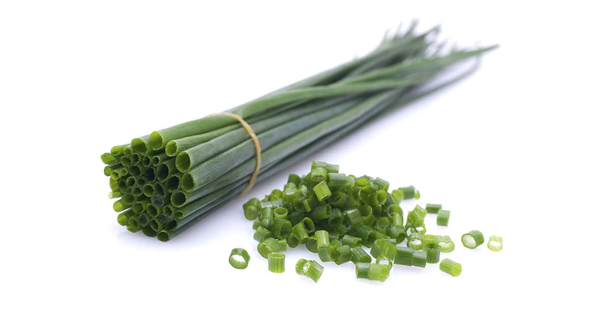 Caption: Vibrant Fresh Chopped Green Chives Wallpaper