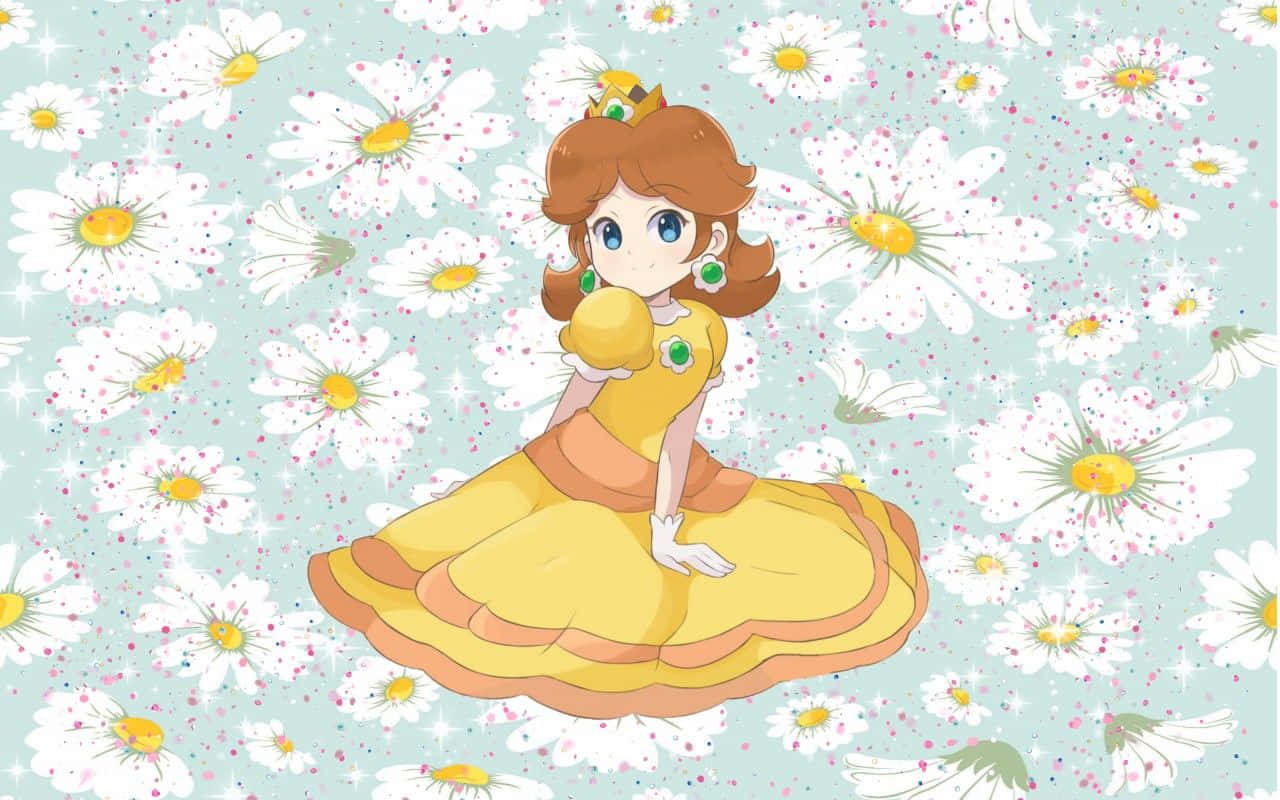 Caption: Vibrant Princess Daisy Wallpaper Wallpaper