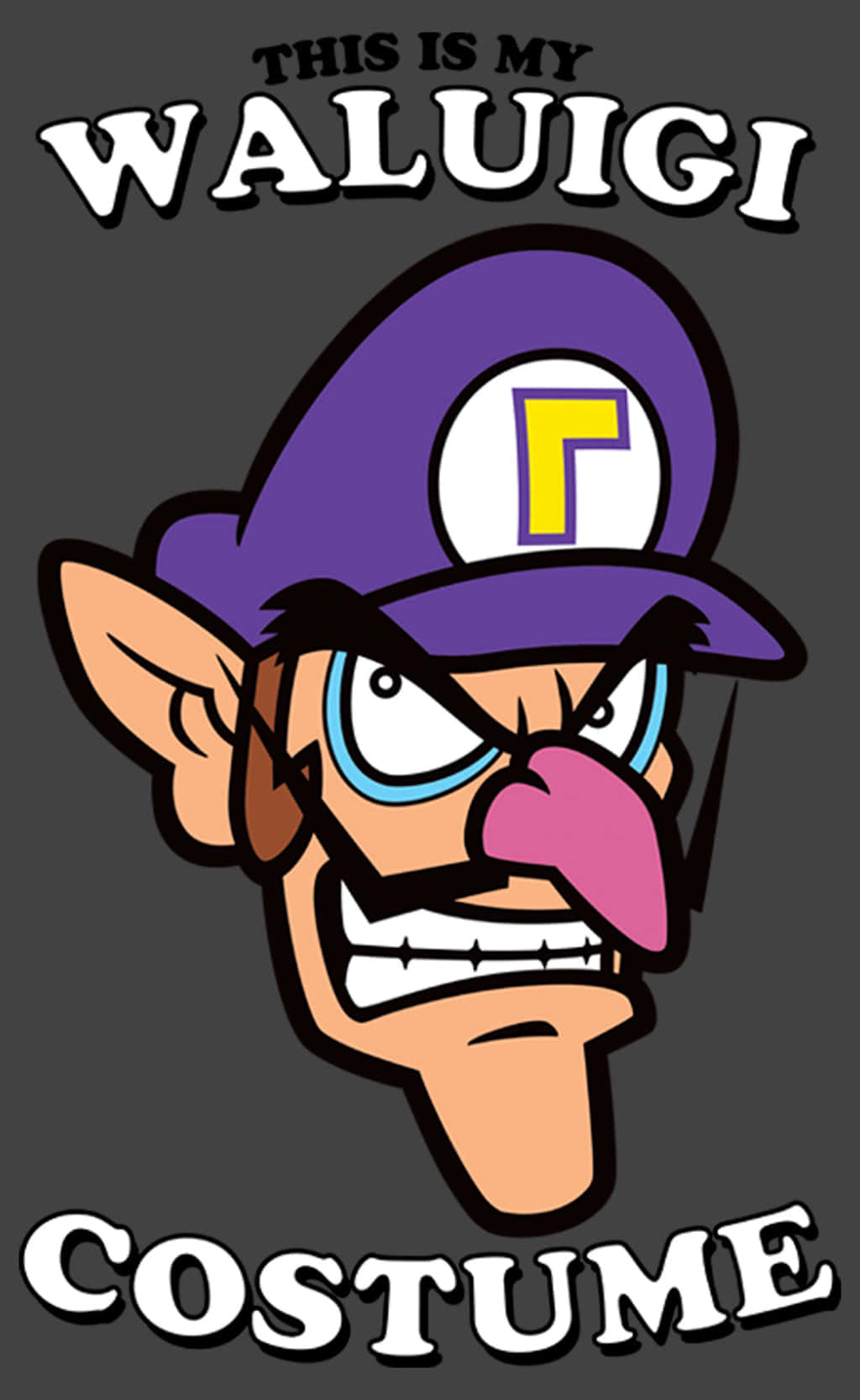 Caption: Waluigi Striking A Pose In His Iconic Purple Outfit Wallpaper