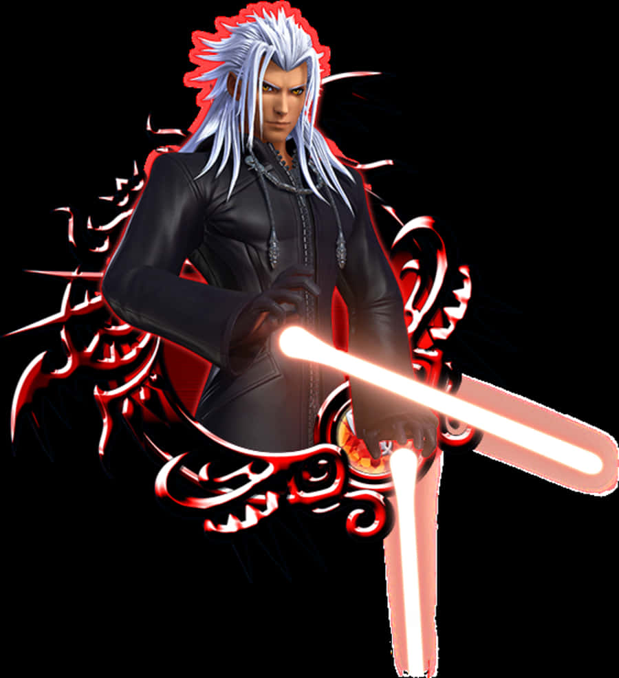 Caption: Xemnas, The Formidable Antagonist From Kingdom Hearts Series, In A Captivating Pose Wallpaper