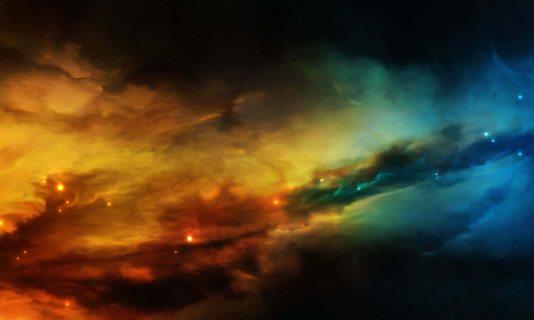 Caption: Yellow Galaxy In The Cosmos Wallpaper