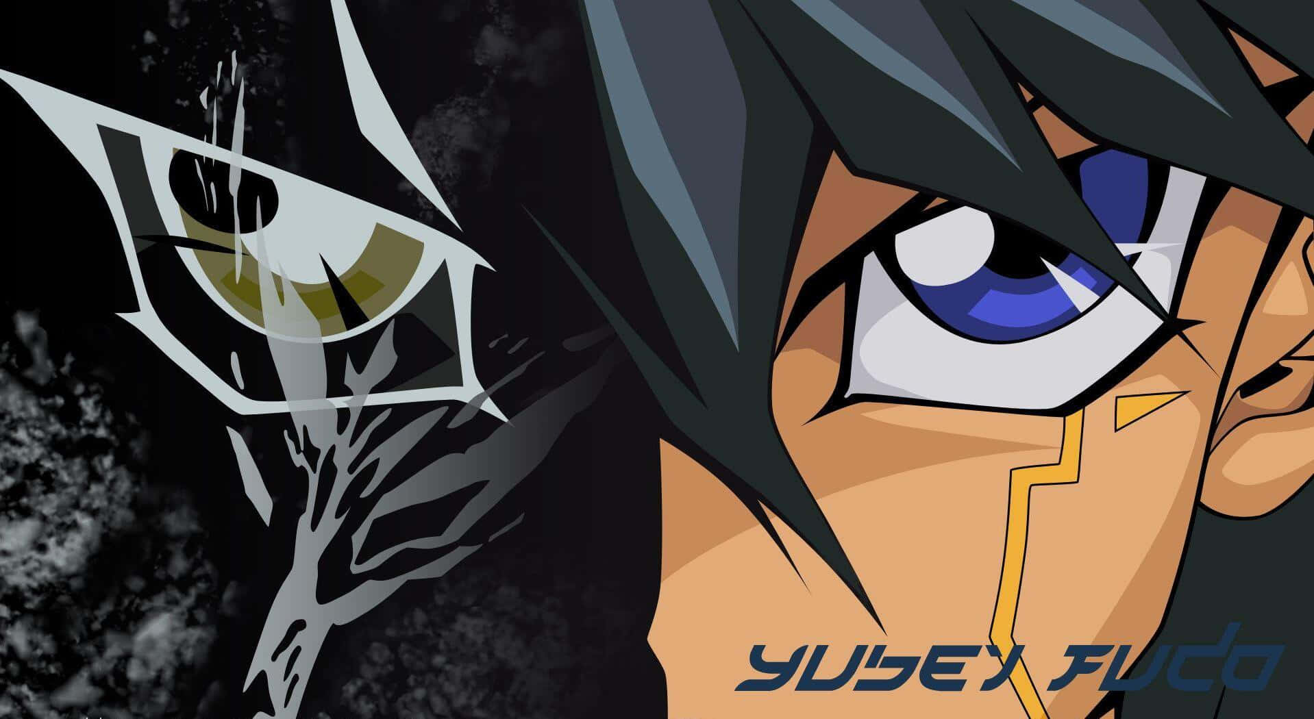 Caption: Yusei Fudo Ready For Battle In The World Of Yu-gi-oh! Wallpaper