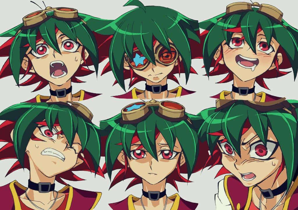 Caption: Yuya Sakaki Showcasing His Spirited Personality In This Anime Wallpaper. Wallpaper