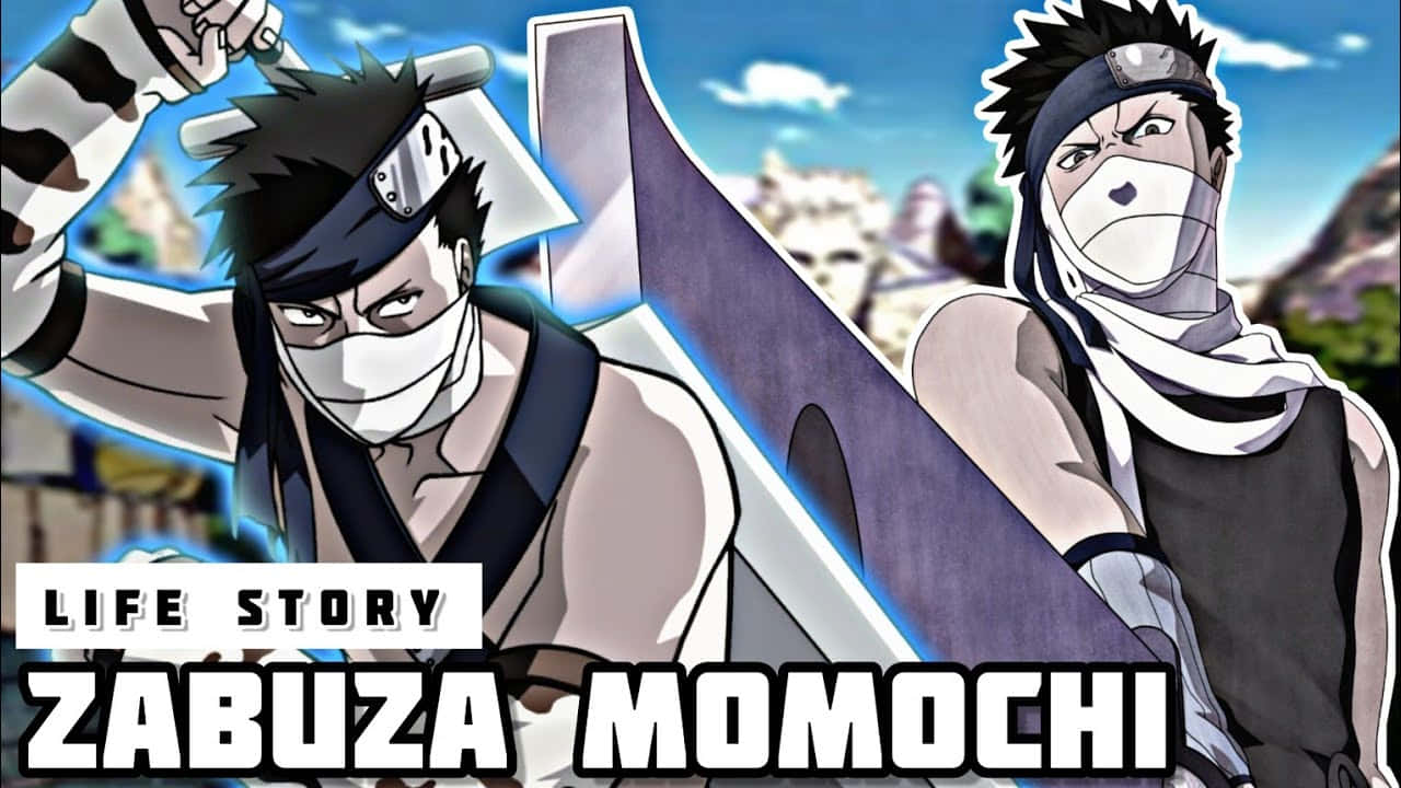 Caption: Zabuza Momochi Intense Stare In Battle Wallpaper