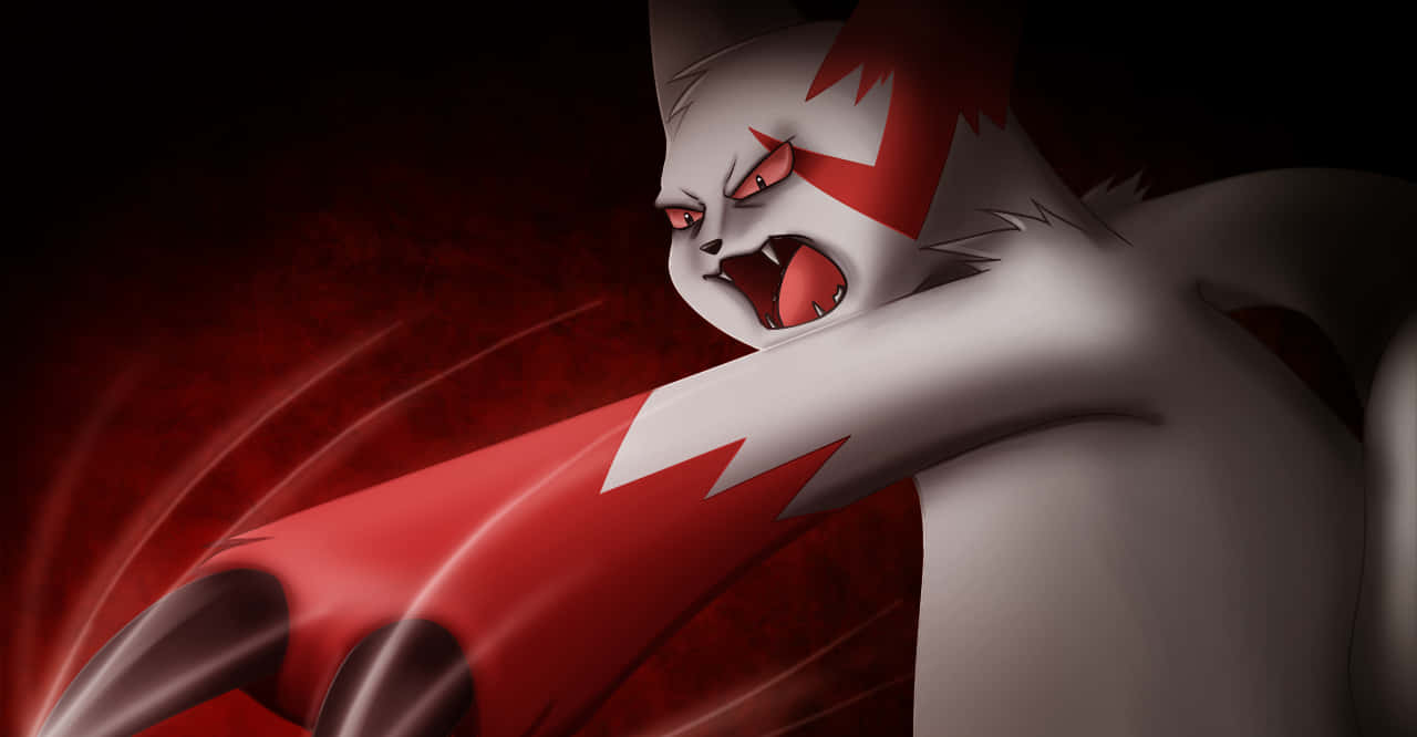 Caption: Zangoose In Battle Stance Wallpaper