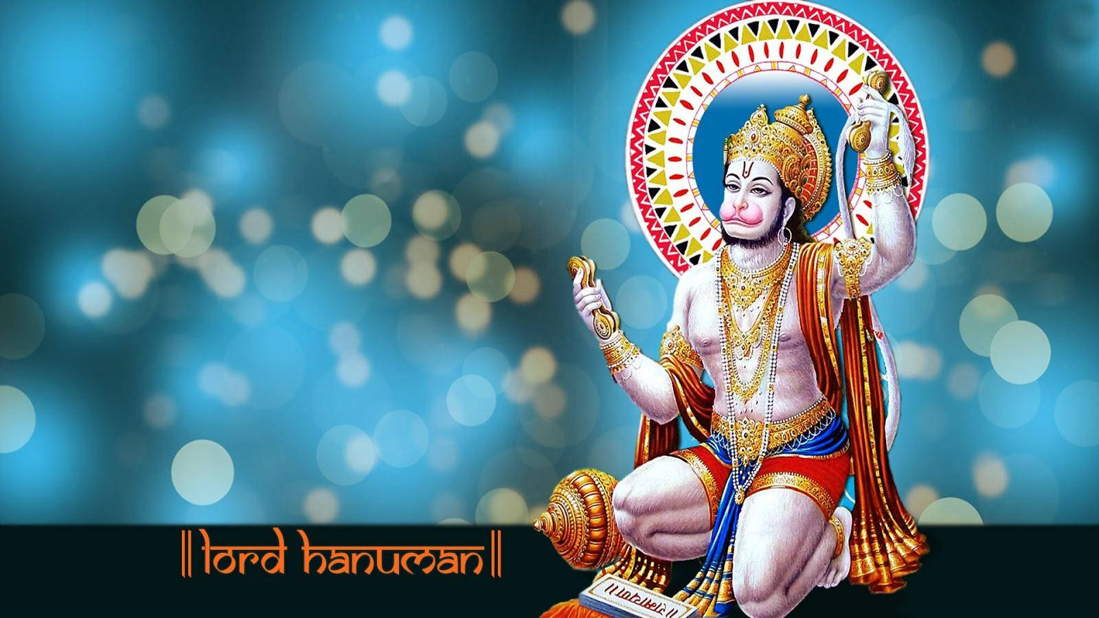 Captioned Anjaneya Wallpaper