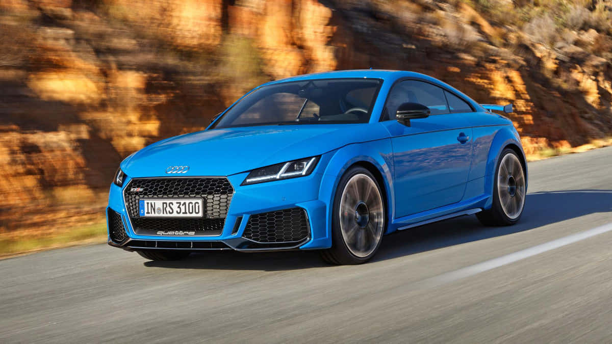 Captivating Audi Tt Rs In Action Wallpaper