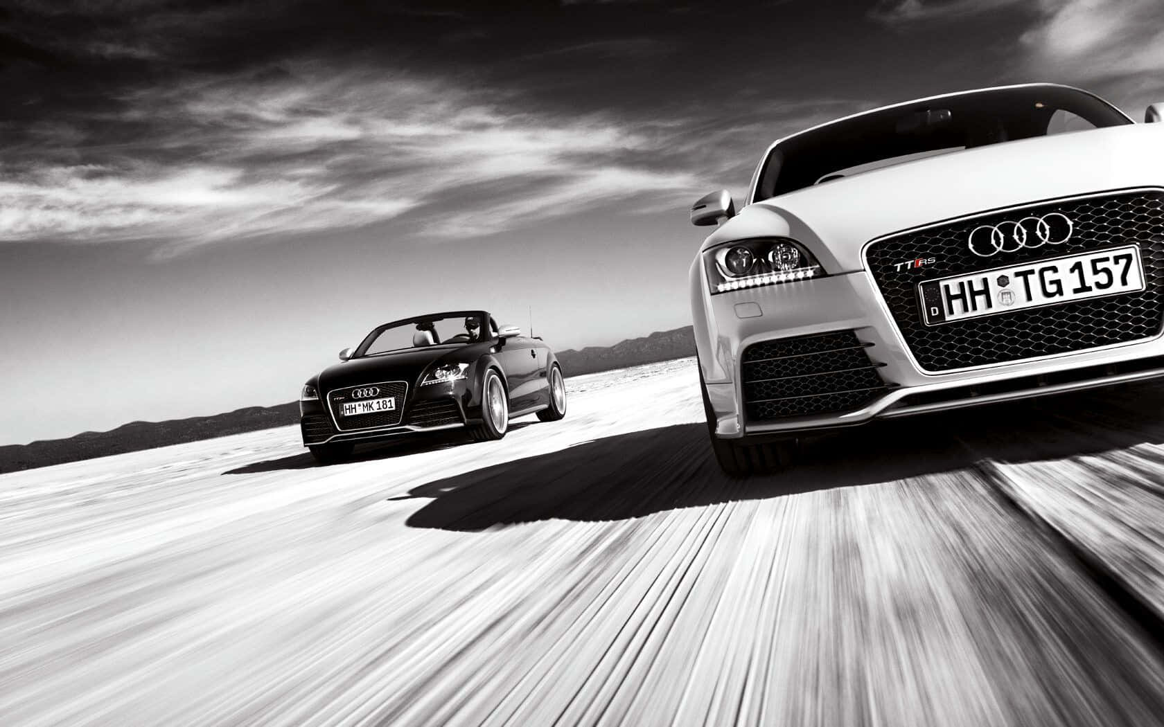 Captivating Audi Tt Rs On The Road Wallpaper