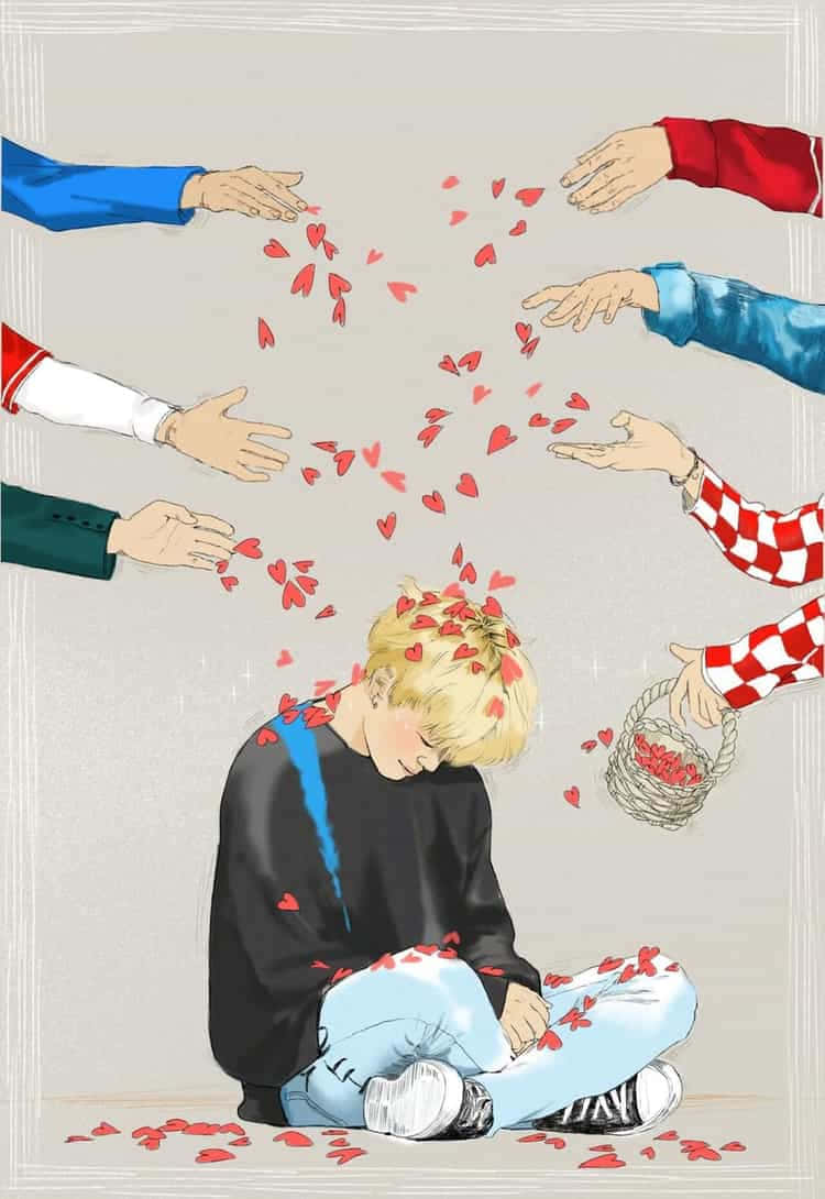 Captivating Bts Fanart: The Power Of Colors And Imagination= Wallpaper