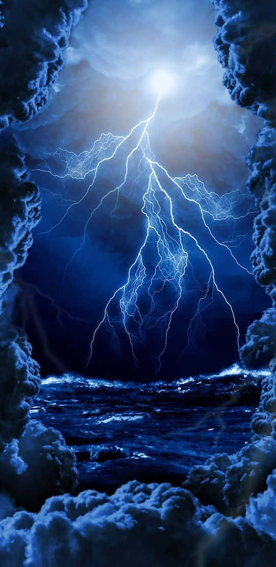 Captivating Cool Lightning Illuminating The Sky Wallpaper