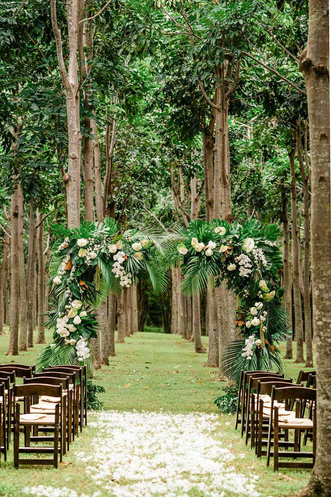 Captivating Garden Wedding Setup Wallpaper