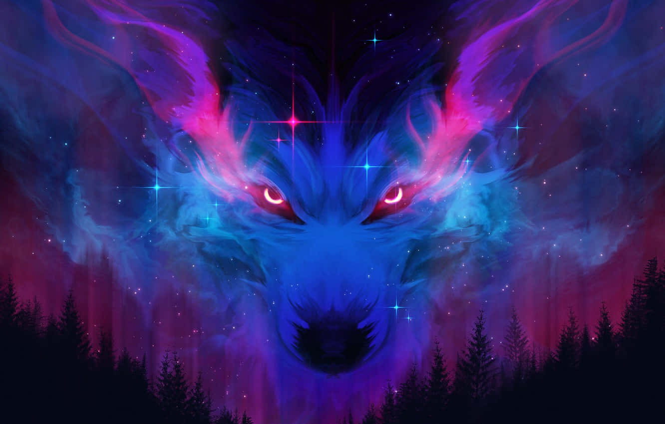 Captivating Gaze Of A Wolf Wallpaper