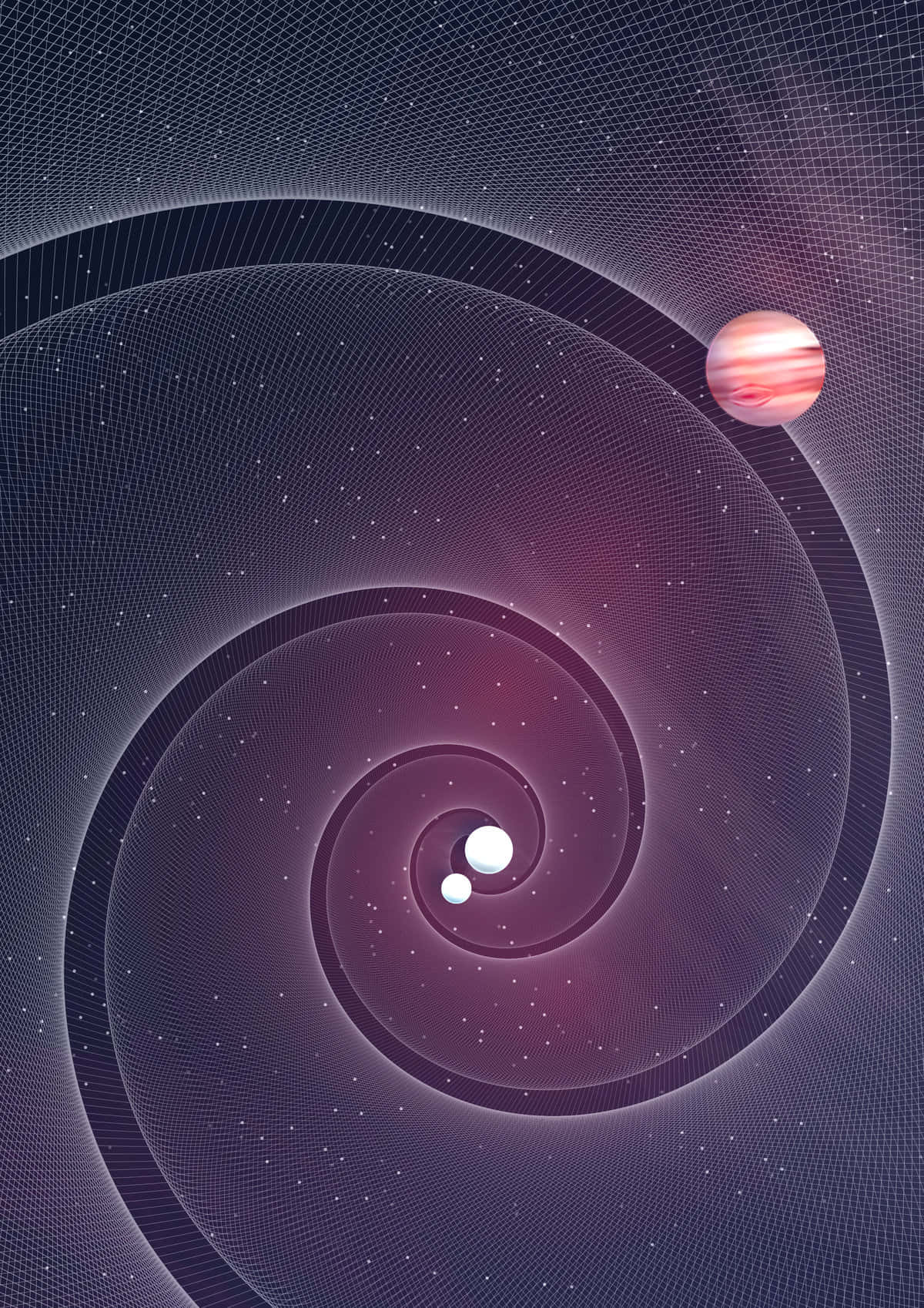 Captivating Gravitational Waves Visualisation Wallpaper