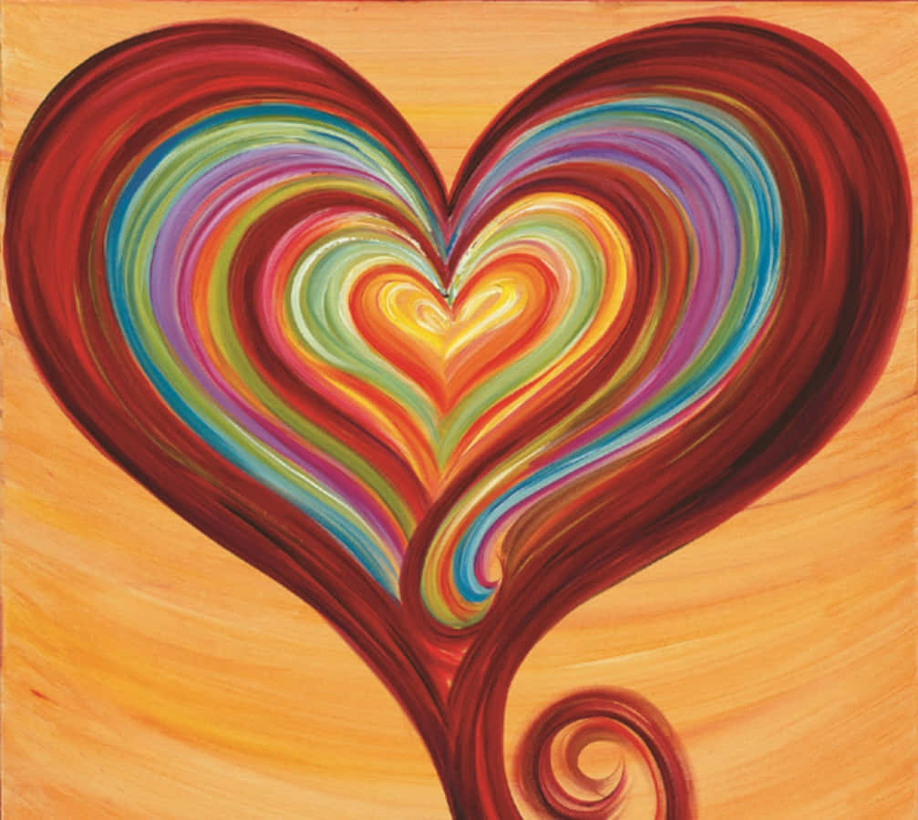 Captivating Heart Art In Vibrant Colors Wallpaper