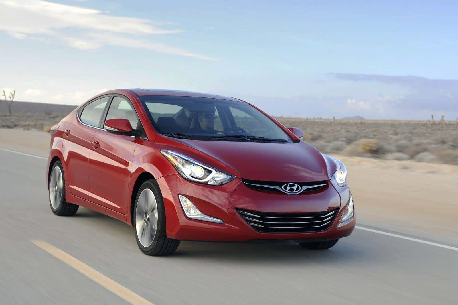 Captivating Hyundai Elantra In Action Wallpaper