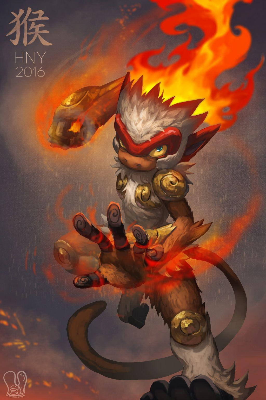 Captivating Infernape In Battle Mode Wallpaper