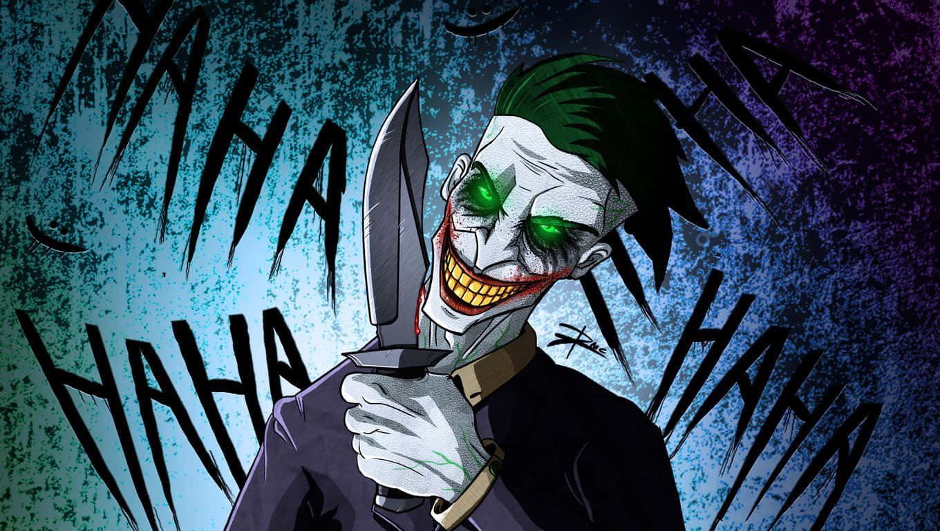 Captivating Joker Art Displaying A Symbol Of Chaos Wallpaper