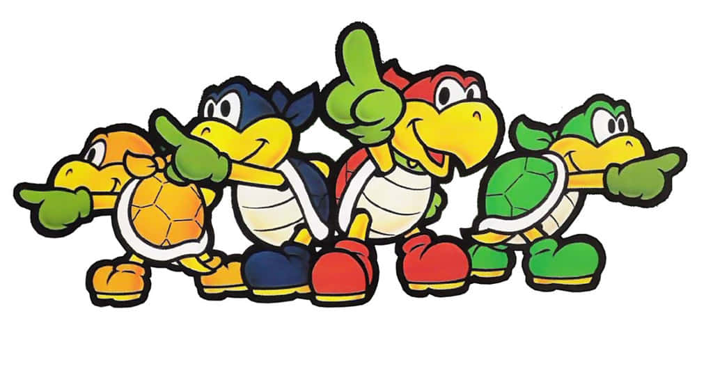 Captivating Koopa Troopa Infographic Wallpaper