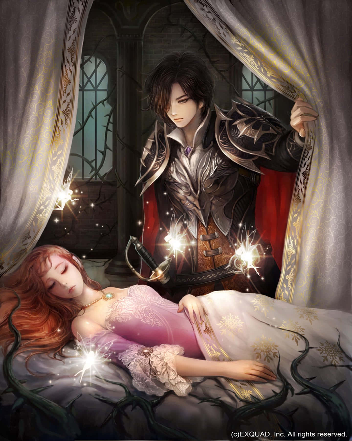 Captivating Lovers In A Magical Realm Wallpaper