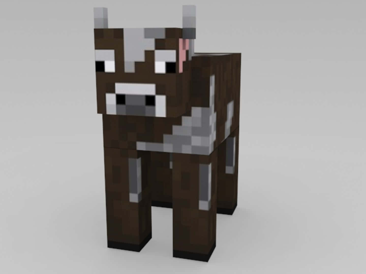 Captivating Minecraft Cow Adventure Wallpaper