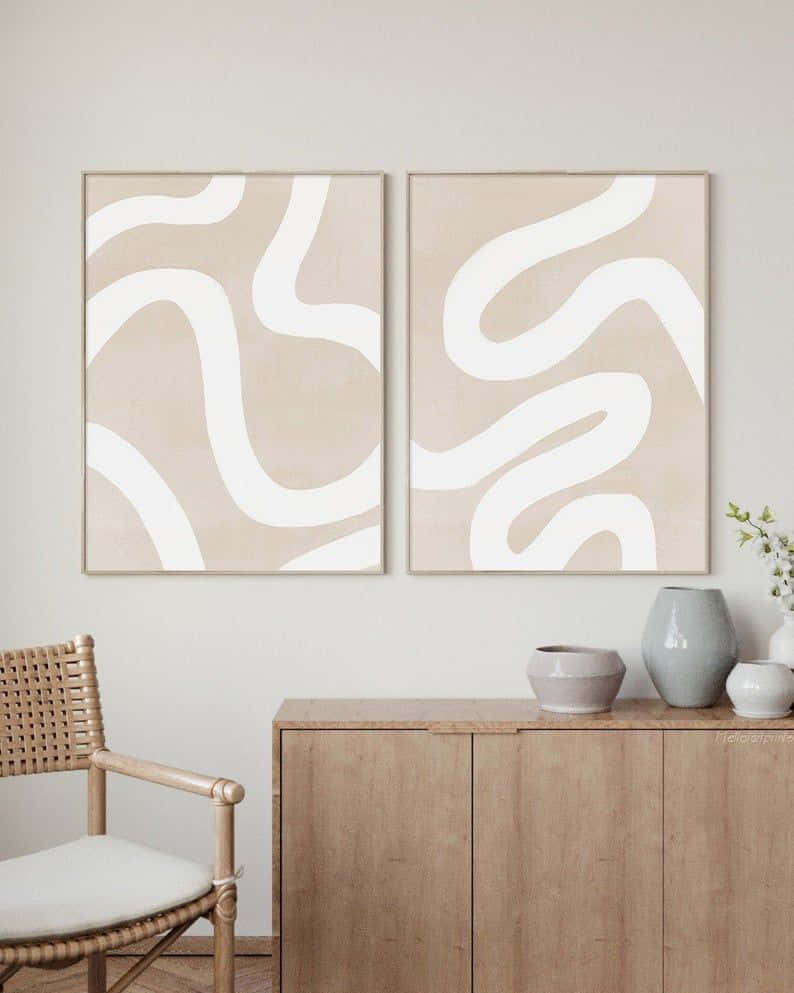 Captivating Minimalist Art In Pastel Shades Wallpaper