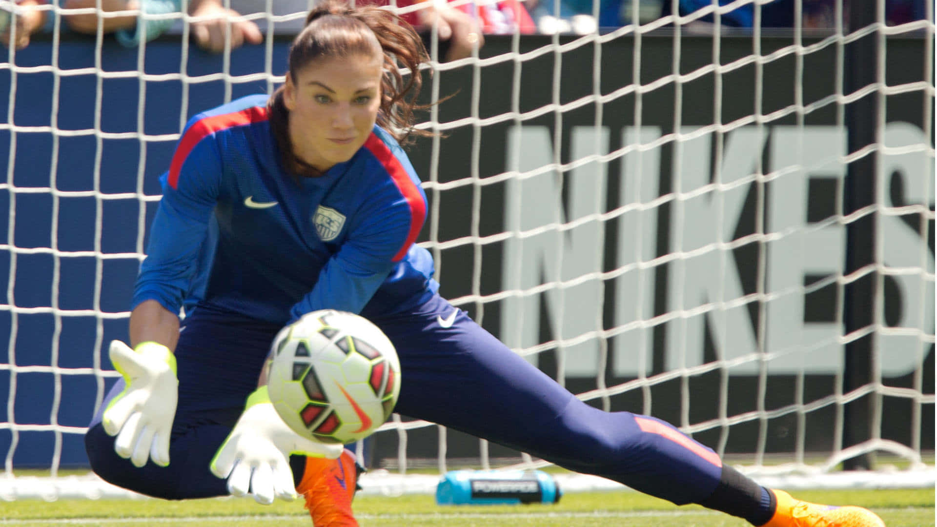 Captivating Moment Of Goalkeeper Save Wallpaper