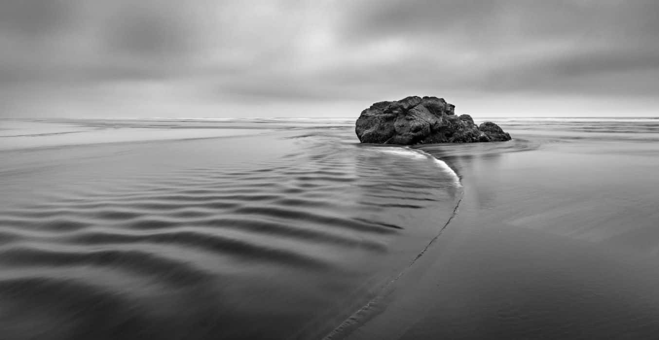 Captivating Monochromatic Seascape Wallpaper