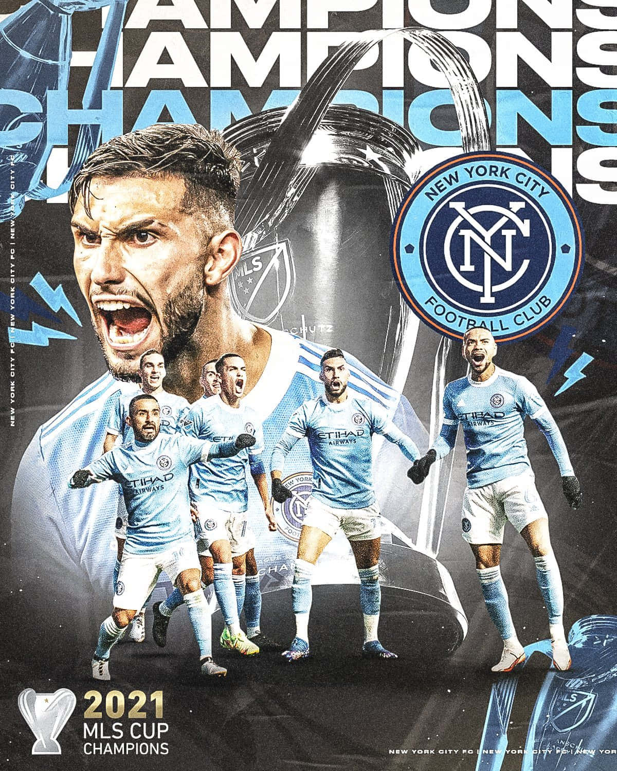 Captivating New York City Fc Graphic Art Wallpaper