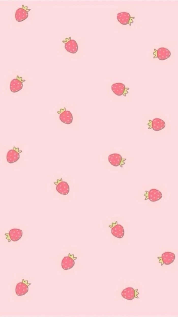 Captivating Pastel Strawberry Art Wallpaper