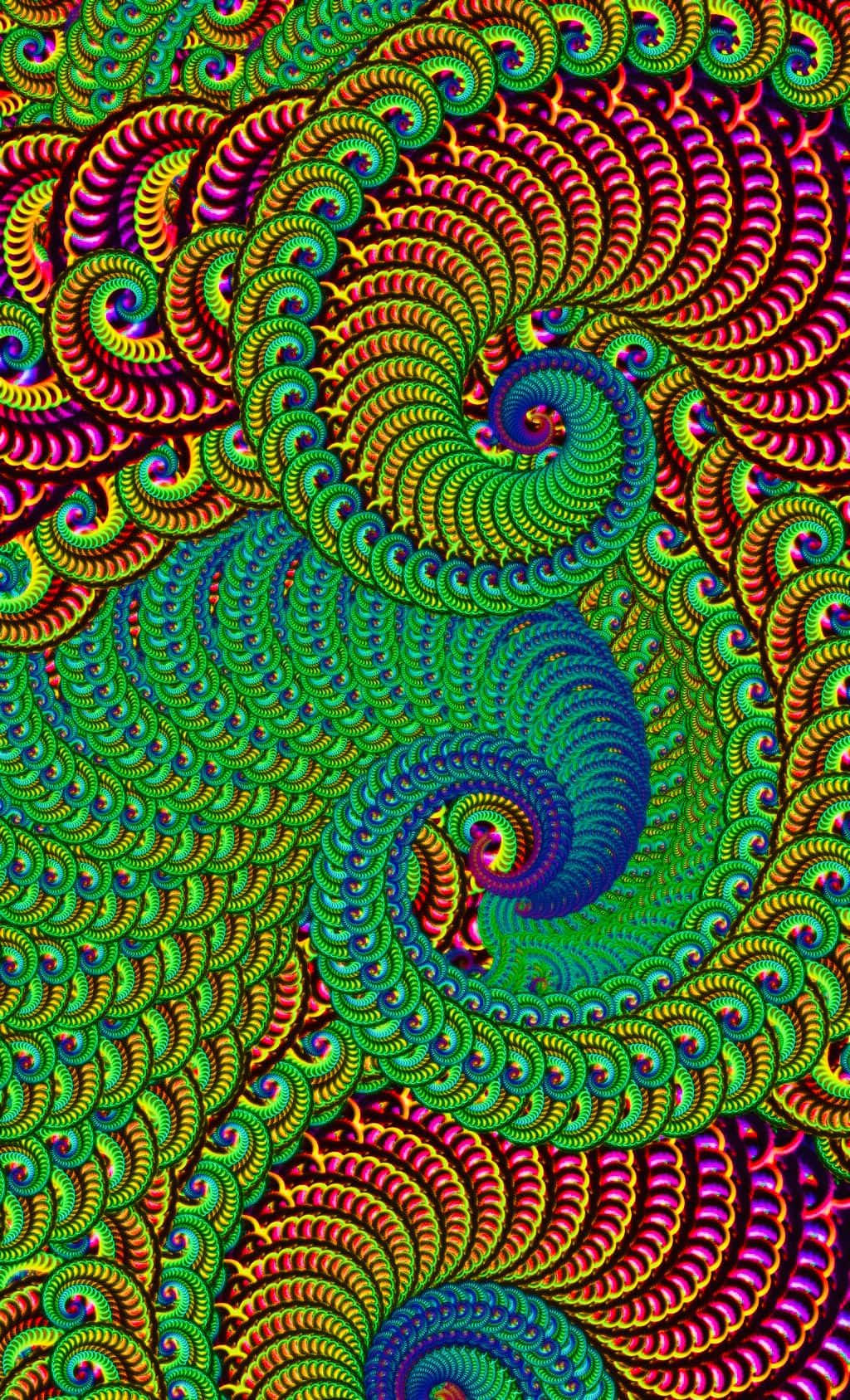 Captivating Psychedelic Fractal Art Wallpaper