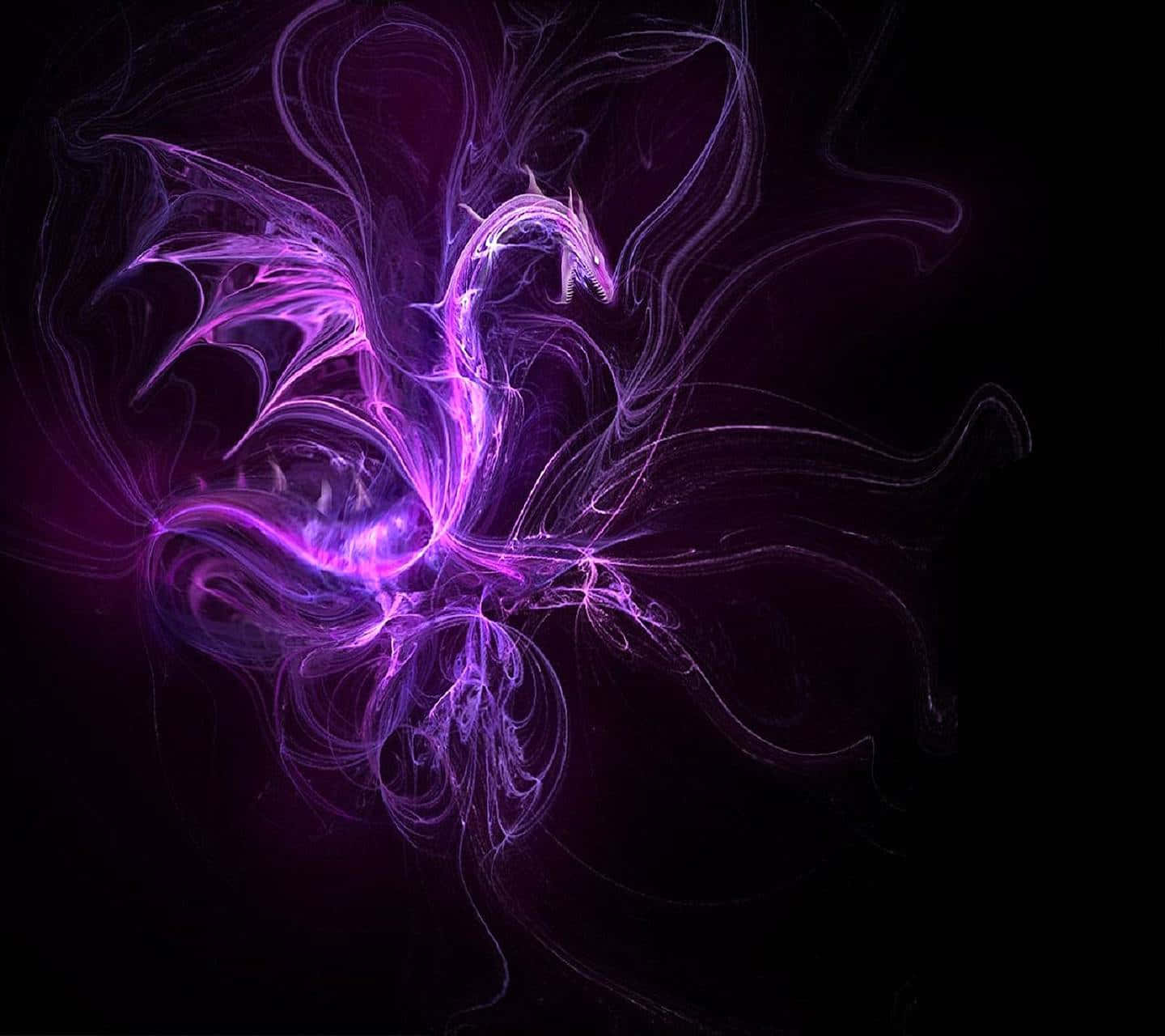 Captivating Purple Dragon Fantasy Art Wallpaper