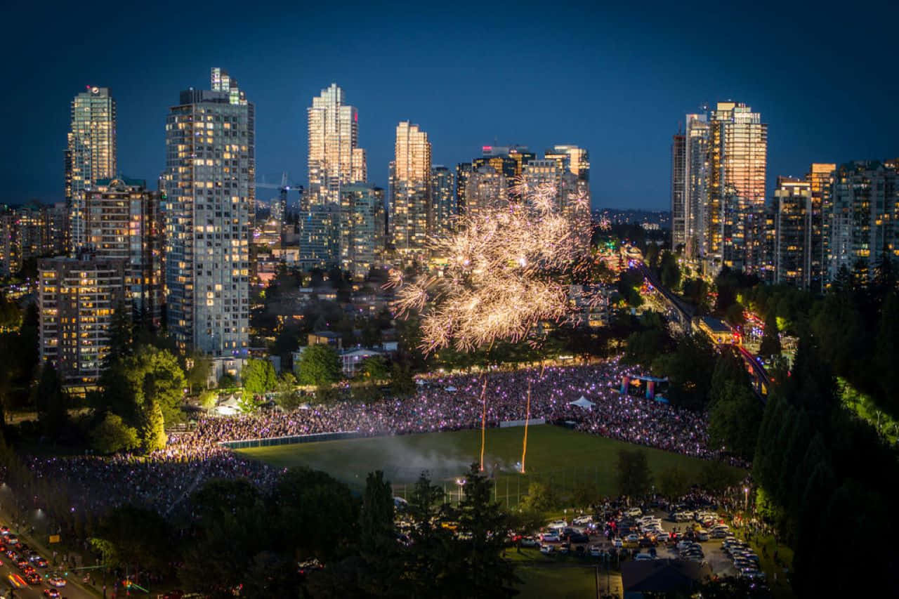 Captivating Sunset Over Burnaby Wallpaper