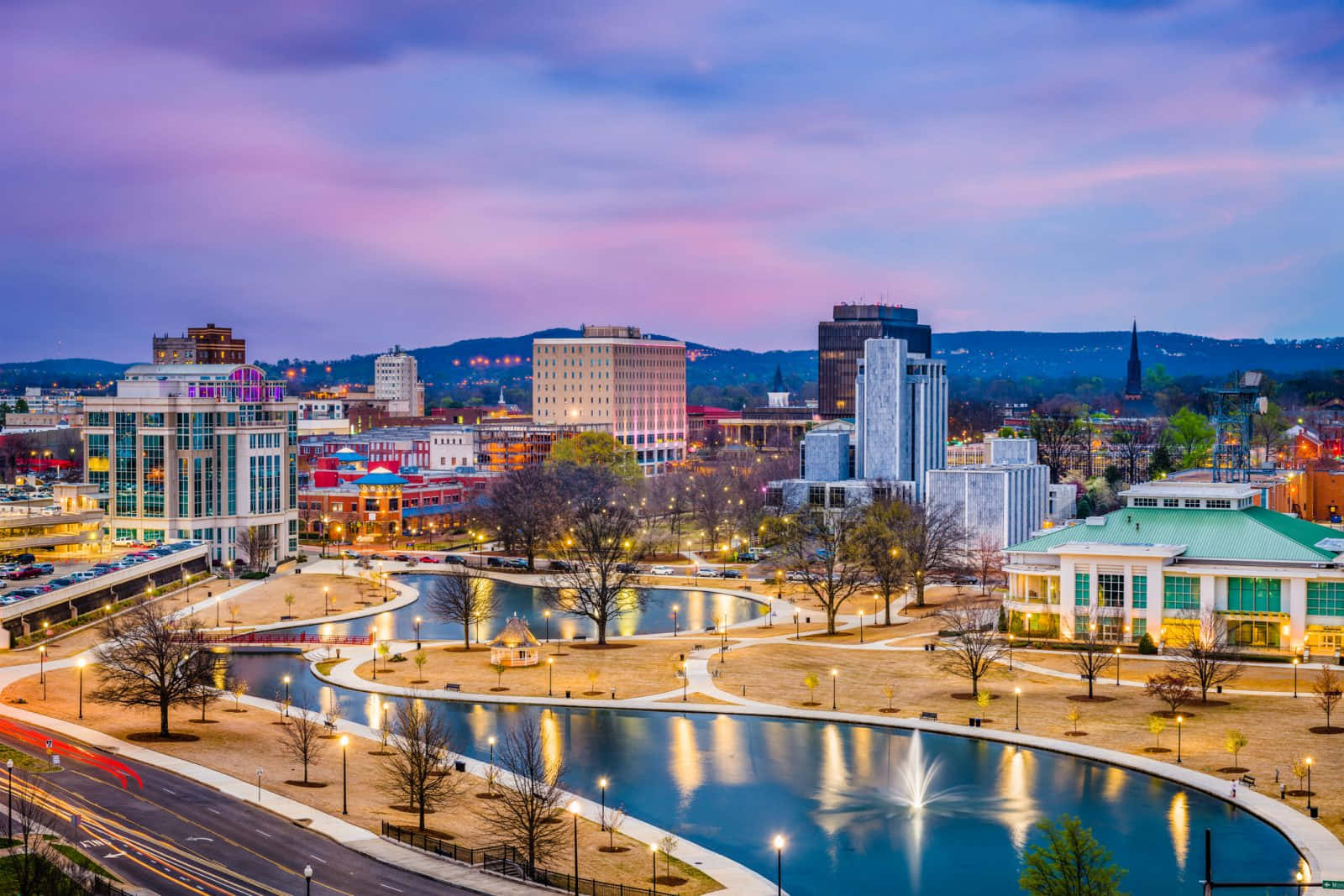 Captivating View Of Downtown Montgomery Wallpaper