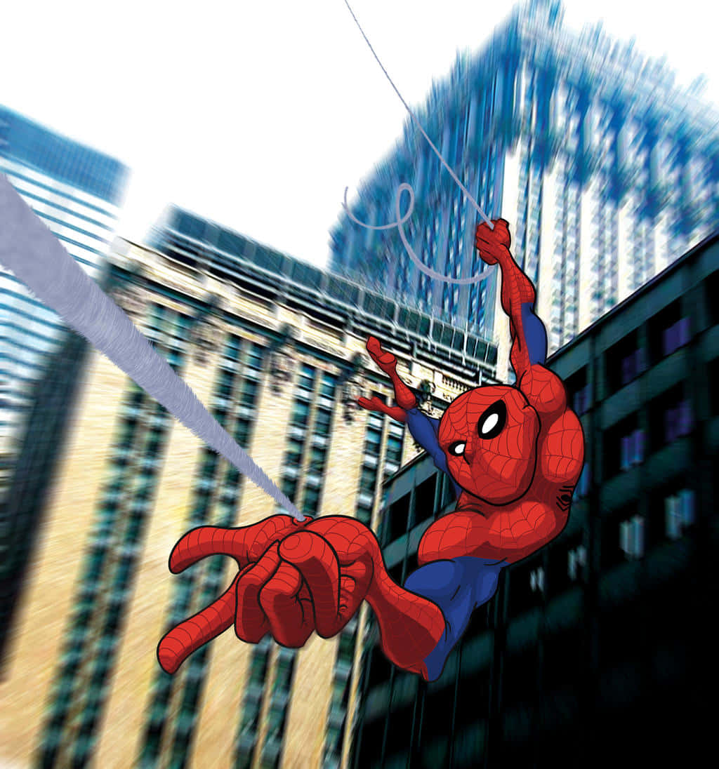 Captivating Web-slinger In Action Wallpaper