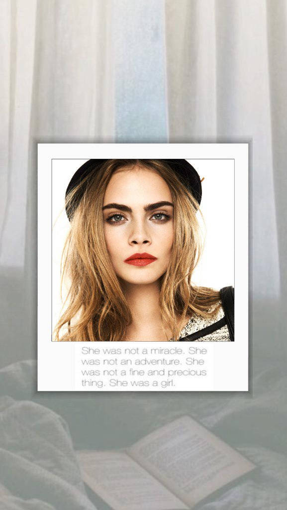 Cara Delevingne Polaroid Shot Wallpaper