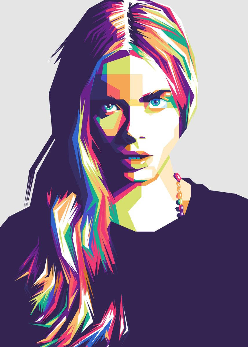 Cara Delevingne Pop Art Wallpaper