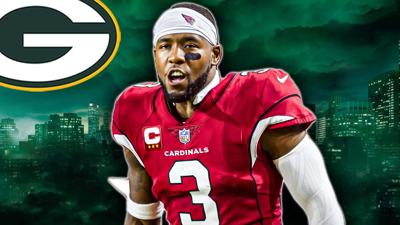 Cardinals Player Budda Baker Versus Packers Wallpaper