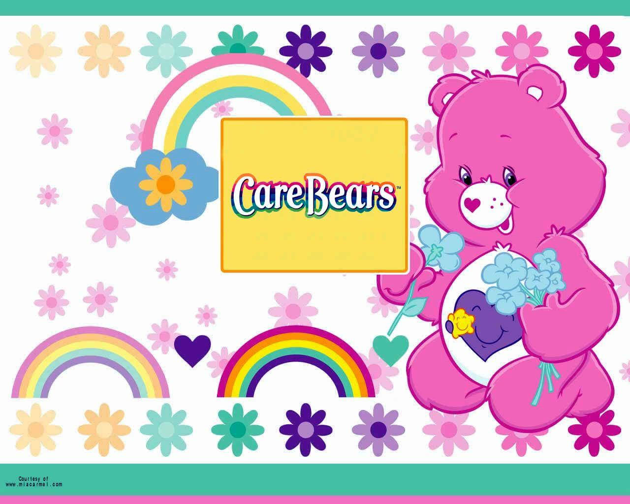 Care Bears Floral Art Wallpaper