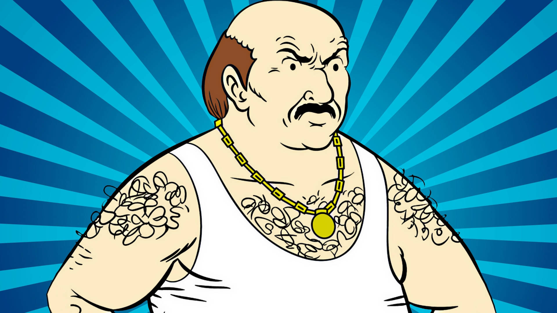 Carl Brutananadilewski From Aqua Teen Hunger Force Against A Sky Background Wallpaper