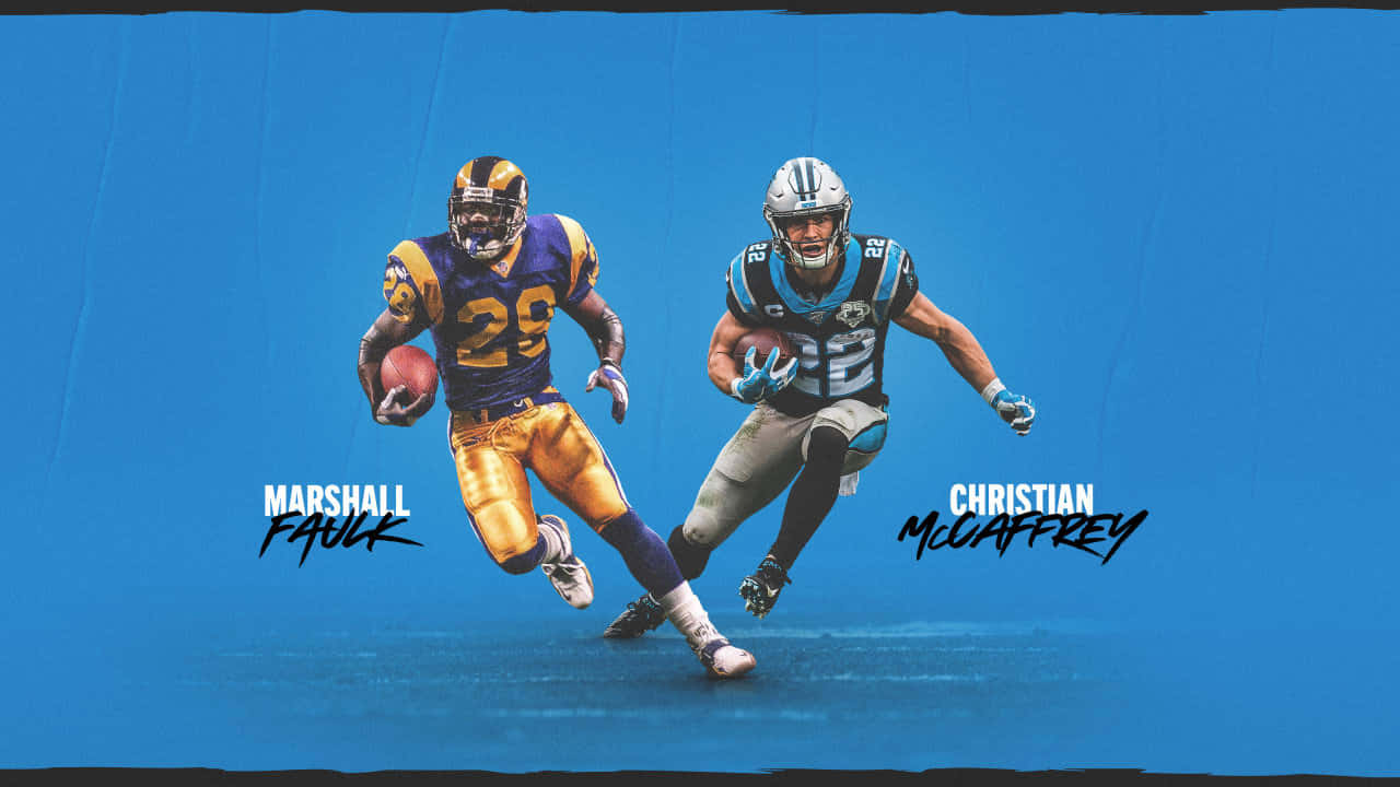 Carolina Panthers' Star Running Back Christian Mccaffrey Wallpaper