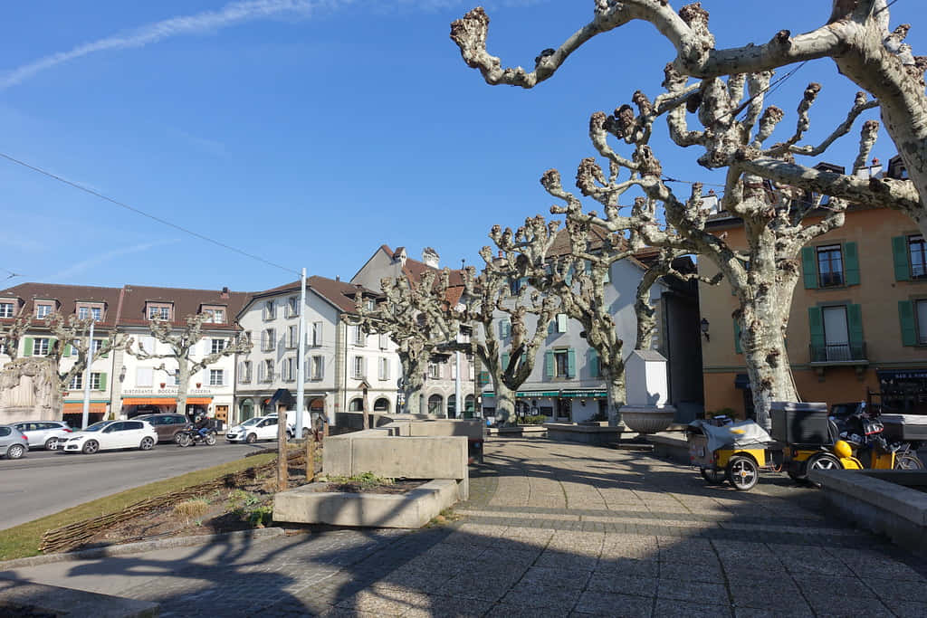 Carouge Switzerland Sunny Day Wallpaper