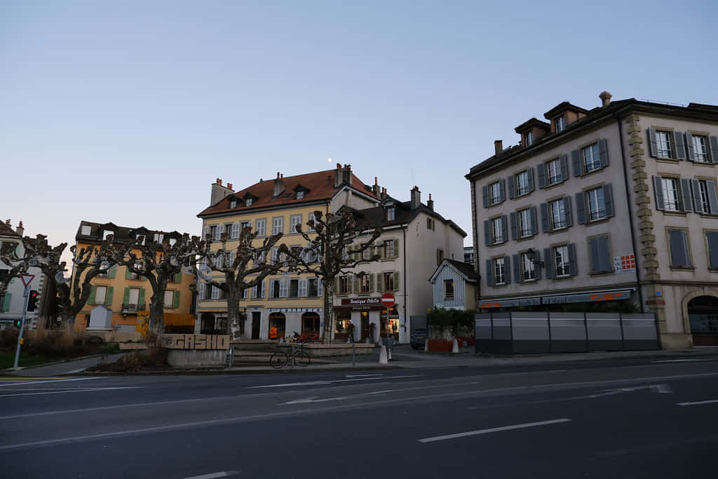 Carouge Town Square Dusk Wallpaper