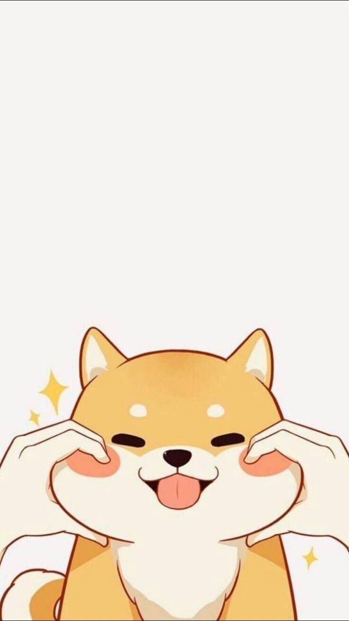 Cartoon Dog With Chubby Cheeks Wallpaper