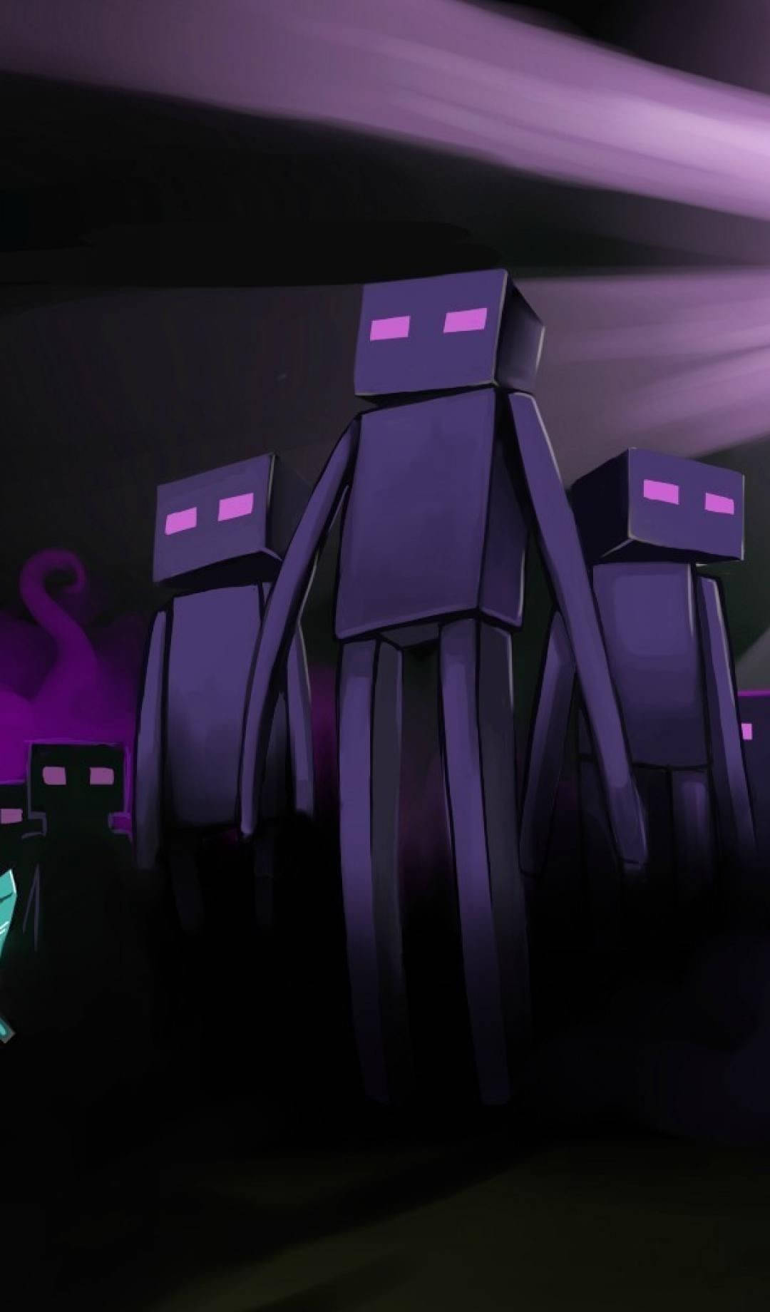 Cartoon Minecraft Enderman Wallpaper