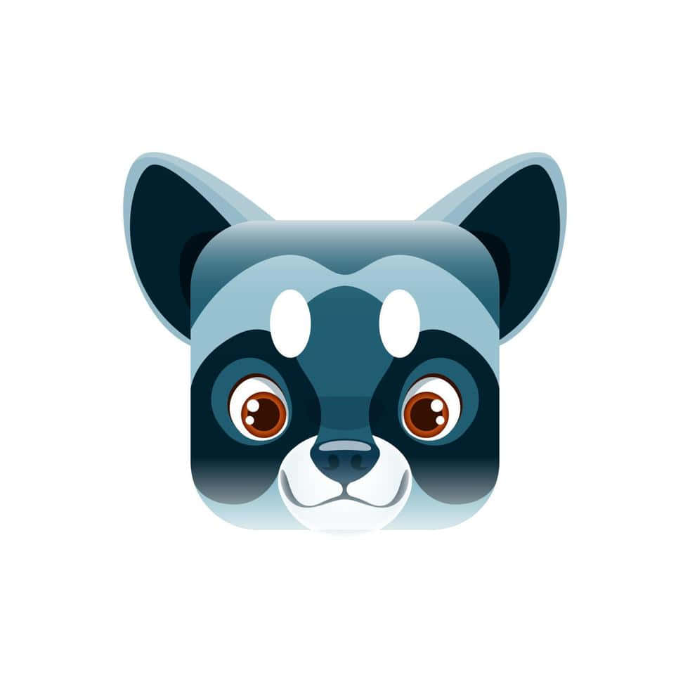 Cartoon Raccoon Face Graphic Wallpaper