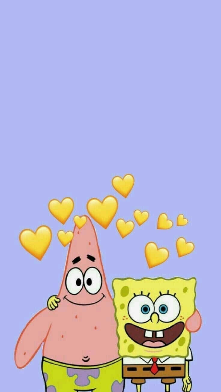 Cartoon Spongebob And Patrick Aesthetic Iphone Wallpaper